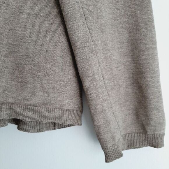 BANANA REPUBLIC Cardigan Button Down Silk Cotton Blend Green Grey Sz M Flawed - Picture 6 of 13